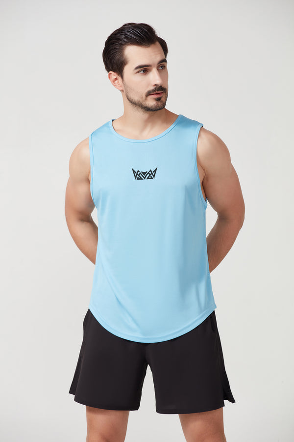 Crowned Tank Top - Sky Blue